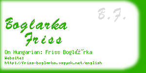 boglarka friss business card